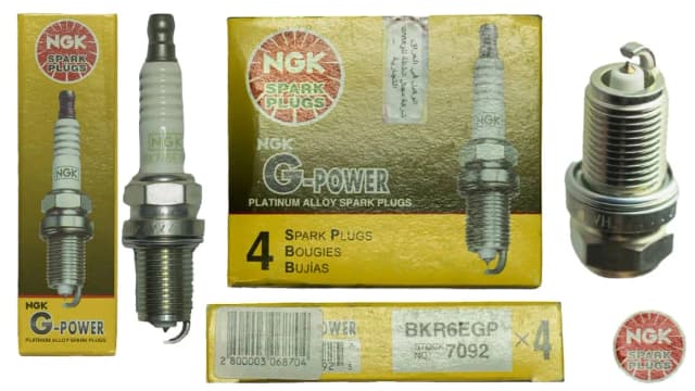 شمع سوزنی پایه کوتاه NGK با شماره فنی BKR6EGP از سری G-Power Platinum